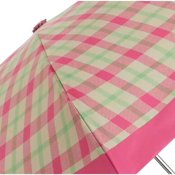 Coach Wristlet and UV Umbrella Set Plaid Gold/Pink - Picture 3 of 8